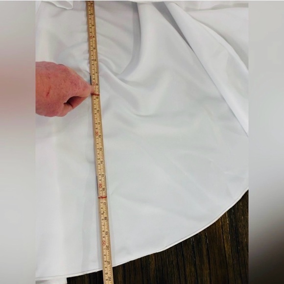 David’s Bridal Wedding Dress Size 12-14 White Strapless Satin Beaded LNWT - Picture 15 of 16